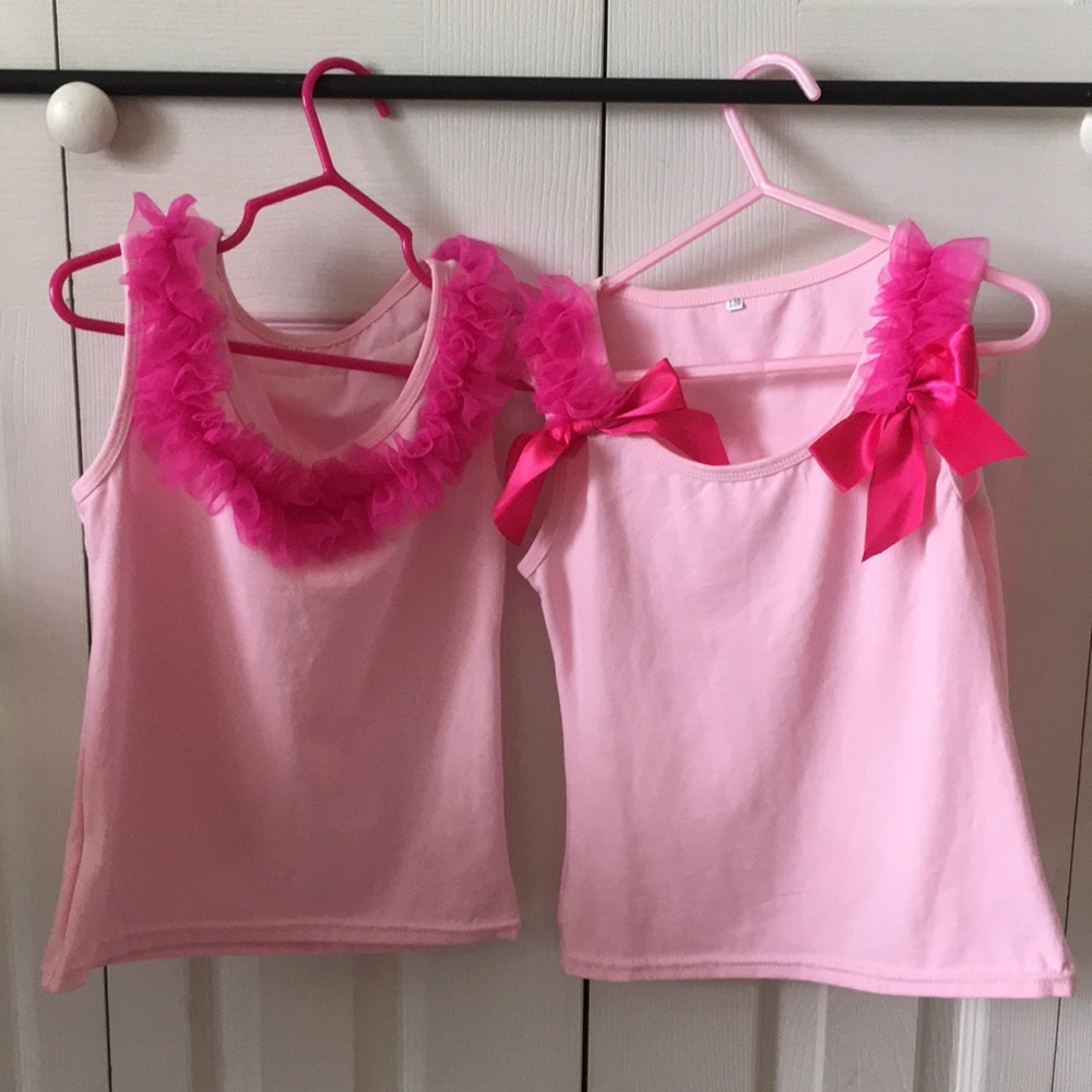 SOLD: Not for sale. Pink girl tank tops